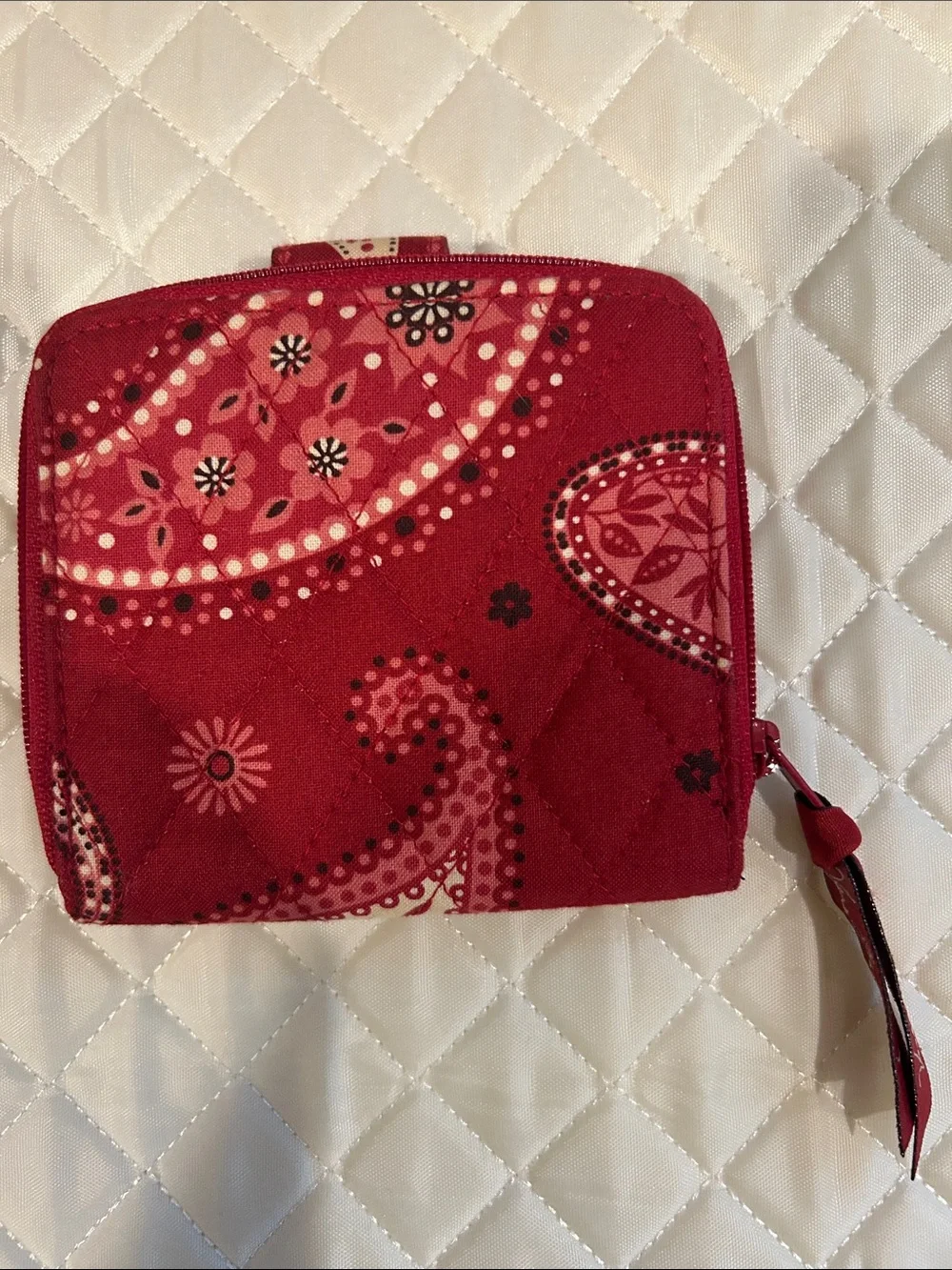 Vera Bradley Red Paisley Quilted Wallet